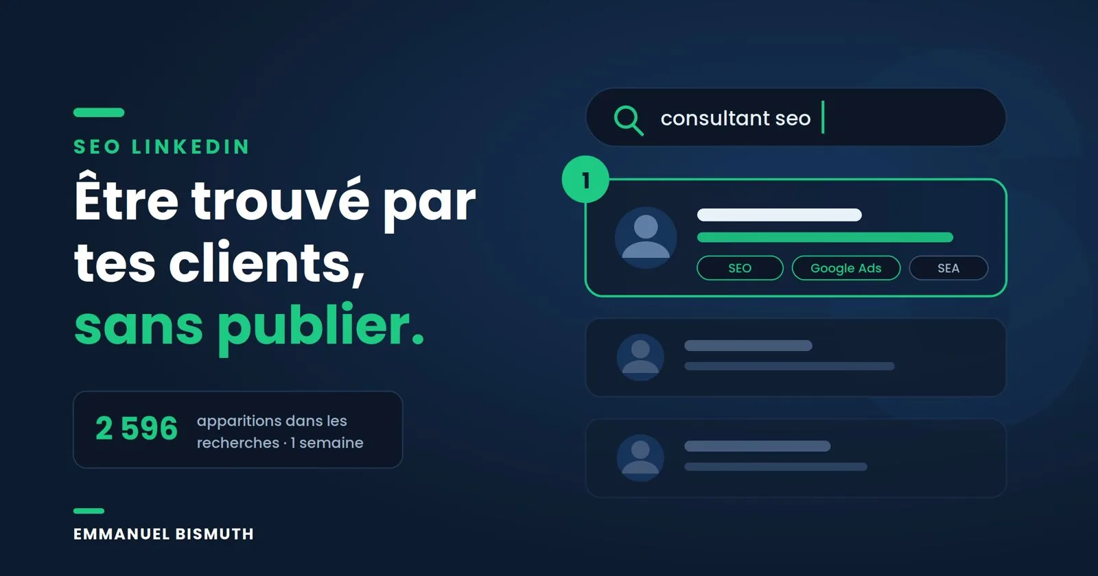 SEO LinkedIn : comment être trouvé par tes clients sans publier un seul post
